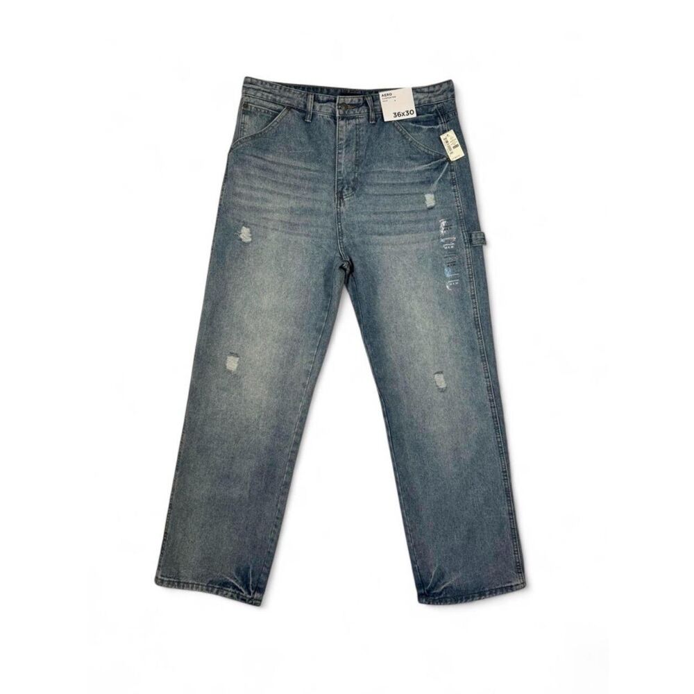Aeropostale Men's 36x30 Carpenter Distressed Jeans